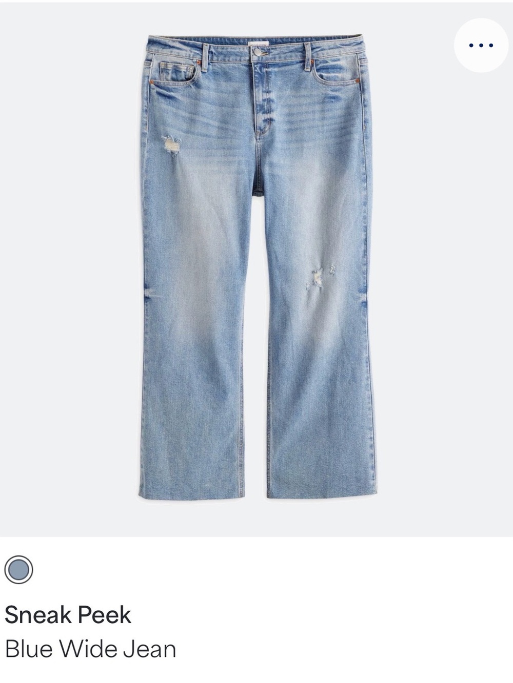 Sneak Peek Light Blue Cropped Straight-Leg Jeans